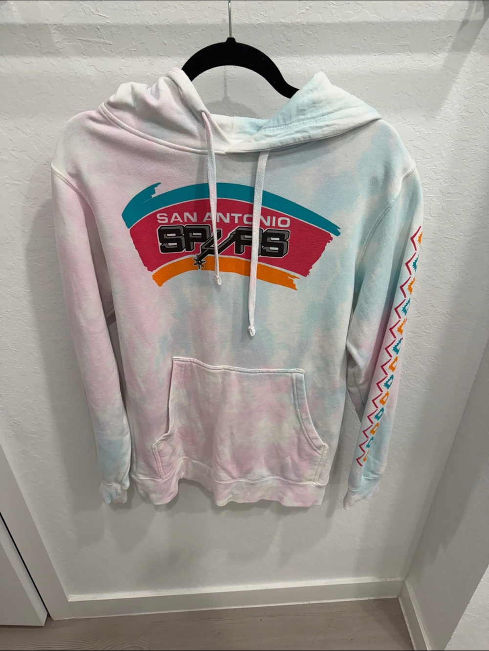 San Antonio Spurs Originals Hoodie Small Pastel Tie Dye Fiesta NBA Pullover